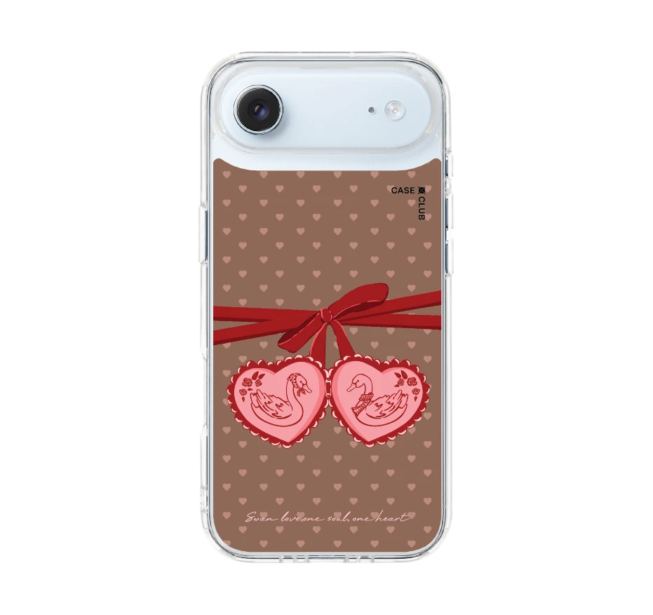 double heart cherry ribbon