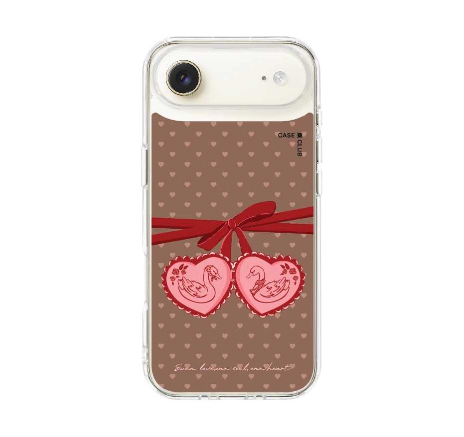 double heart cherry ribbon