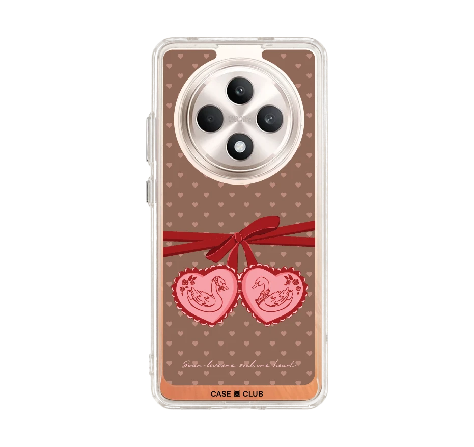 double heart cherry ribbon