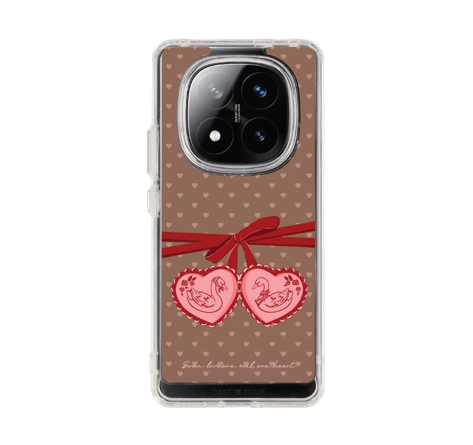 double heart cherry ribbon