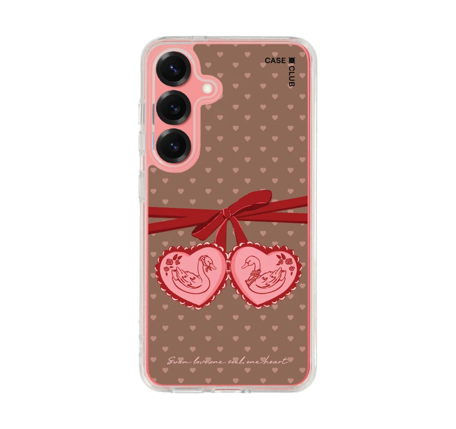 double heart cherry ribbon