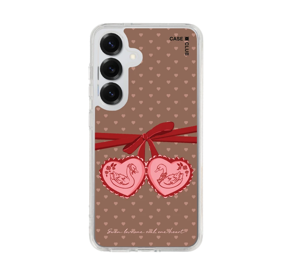 double heart cherry ribbon