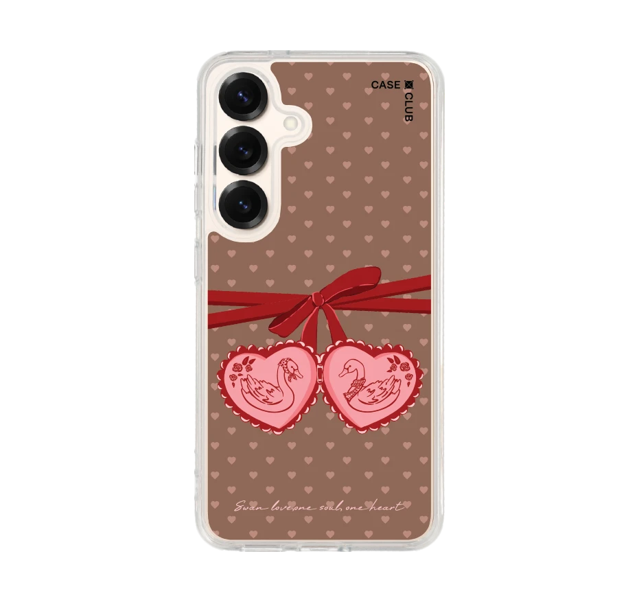 double heart cherry ribbon