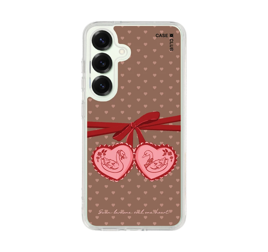 double heart cherry ribbon