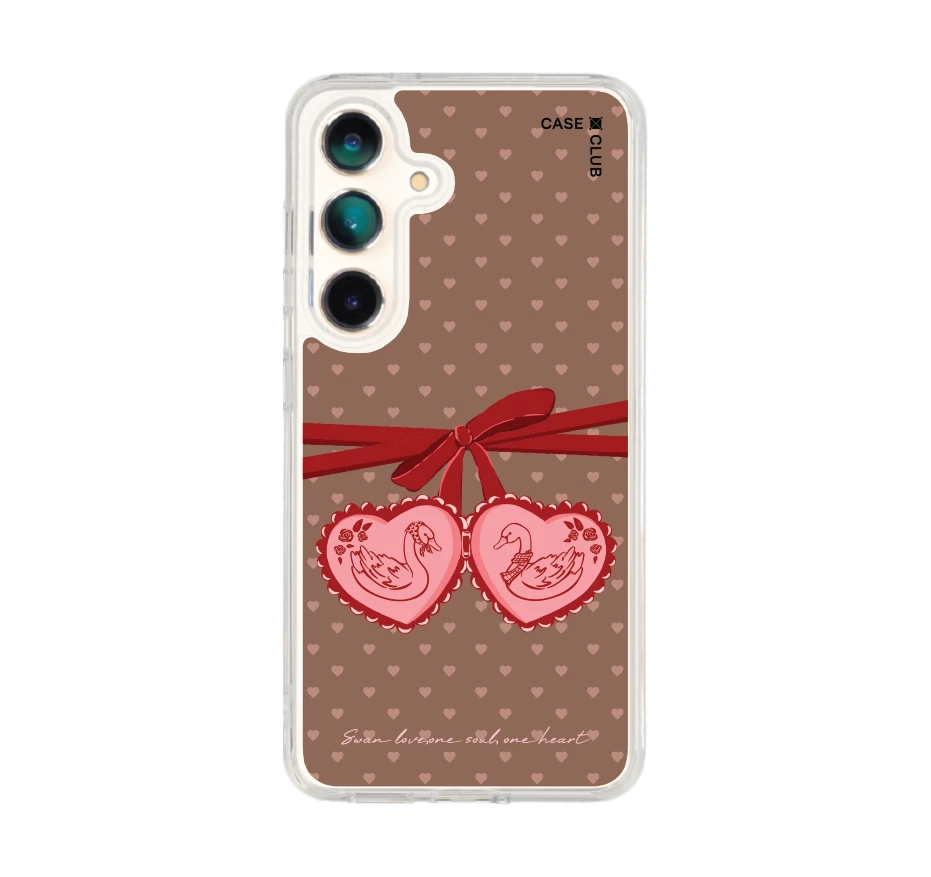 double heart cherry ribbon