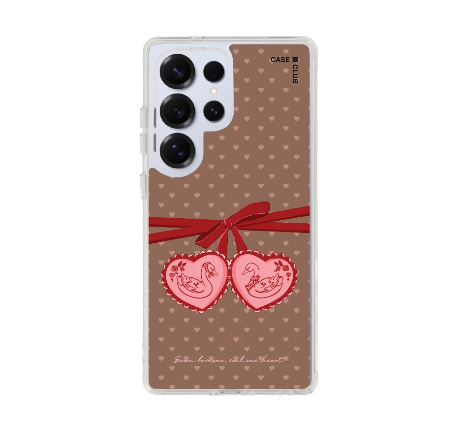 double heart cherry ribbon