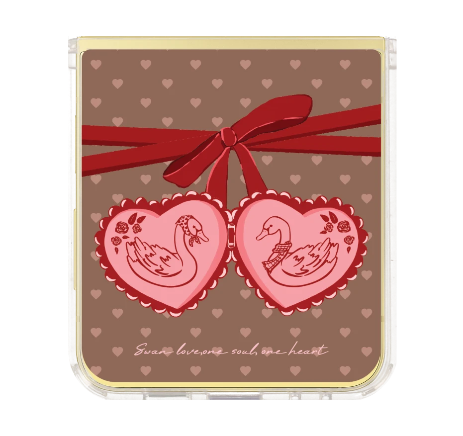 double heart cherry ribbon