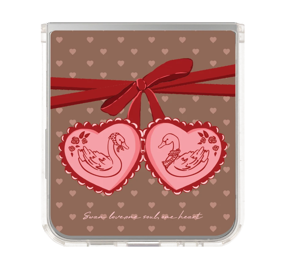 double heart cherry ribbon