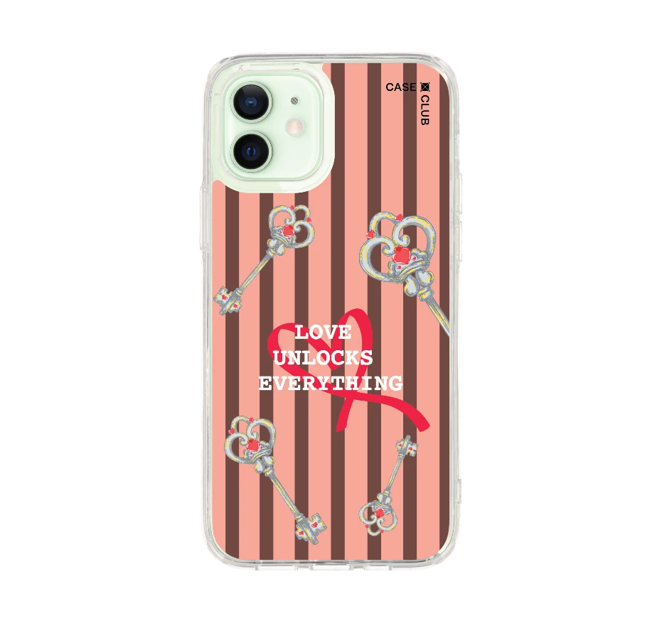 pink striped love key