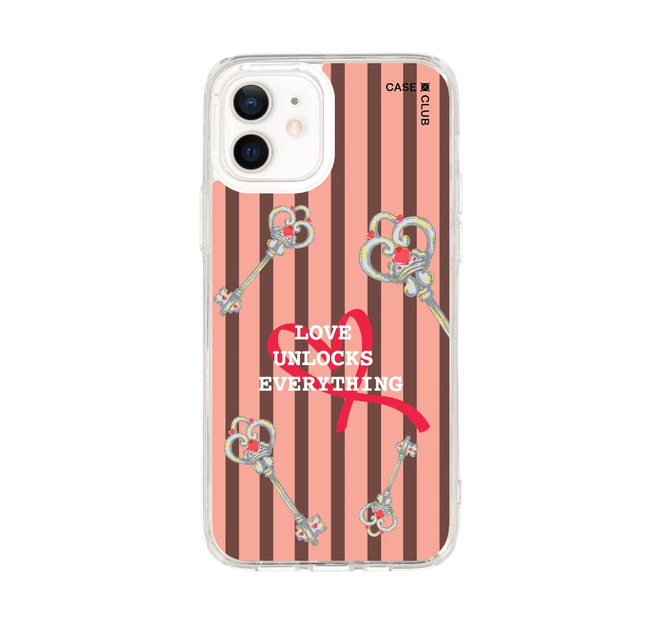 pink striped love key