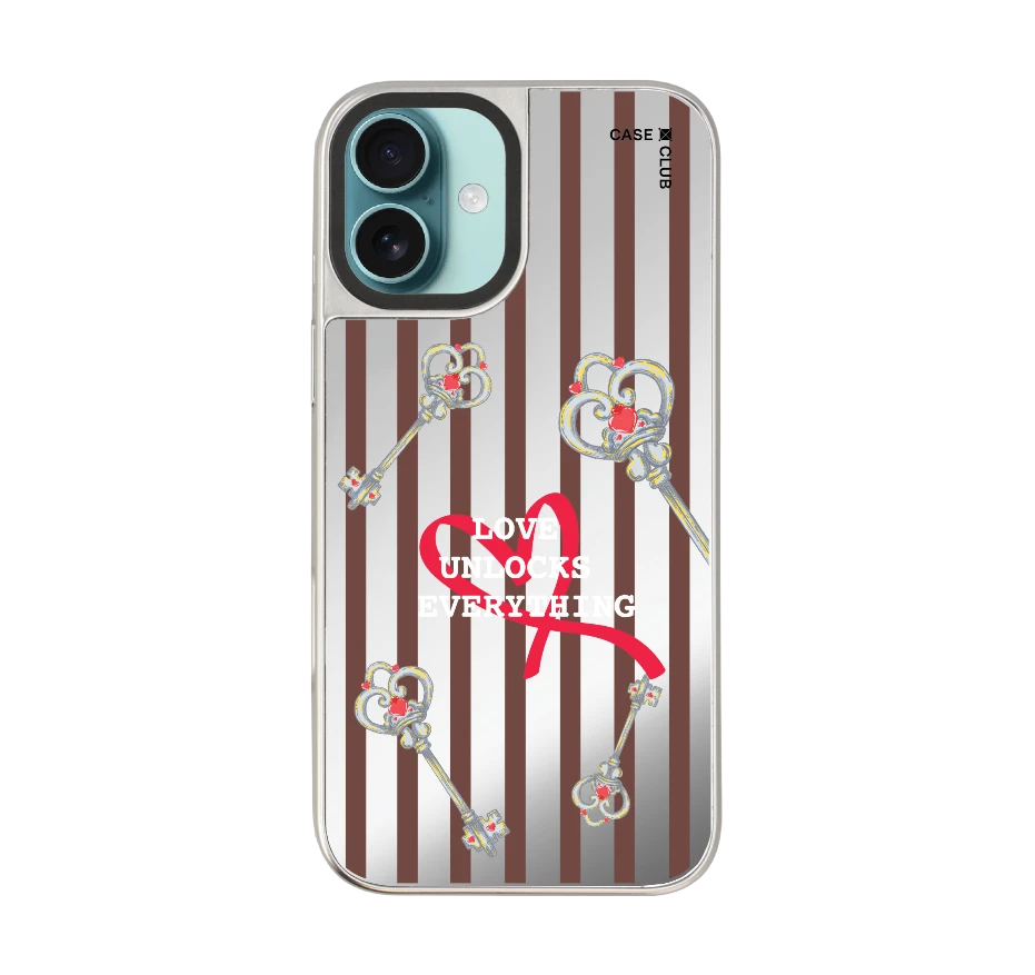 pink striped love key