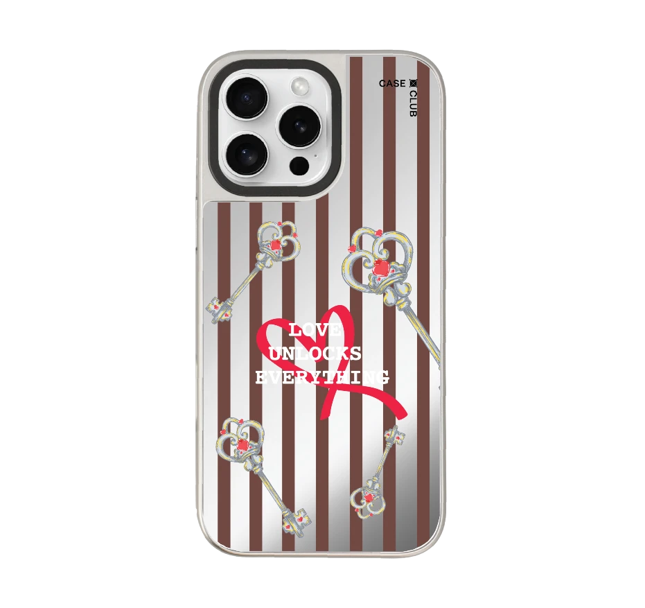 pink striped love key