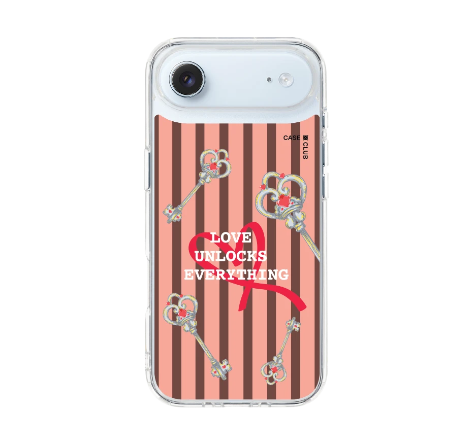 pink striped love key