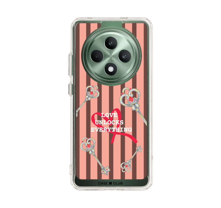 pink striped love key