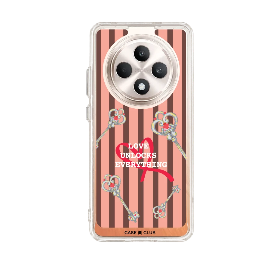 pink striped love key