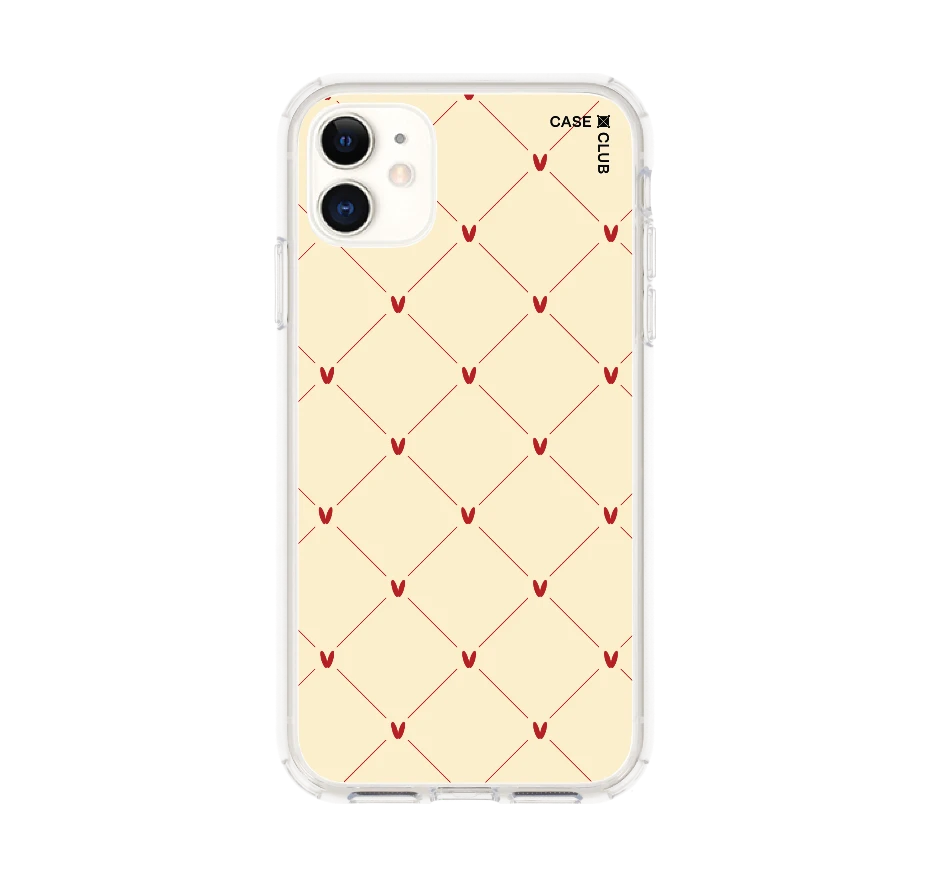 หัวใจลายจุดสีครีม