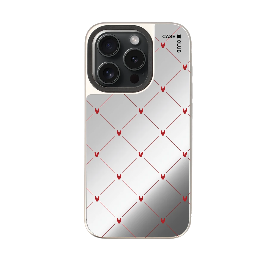 หัวใจลายจุดสีครีม