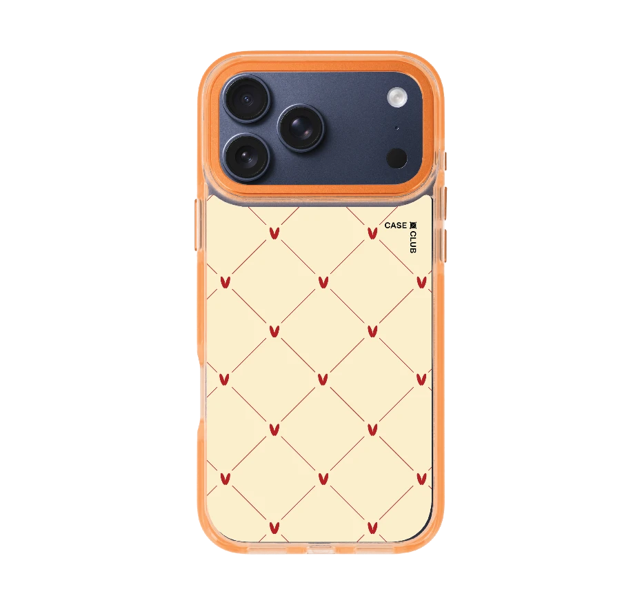 หัวใจลายจุดสีครีม