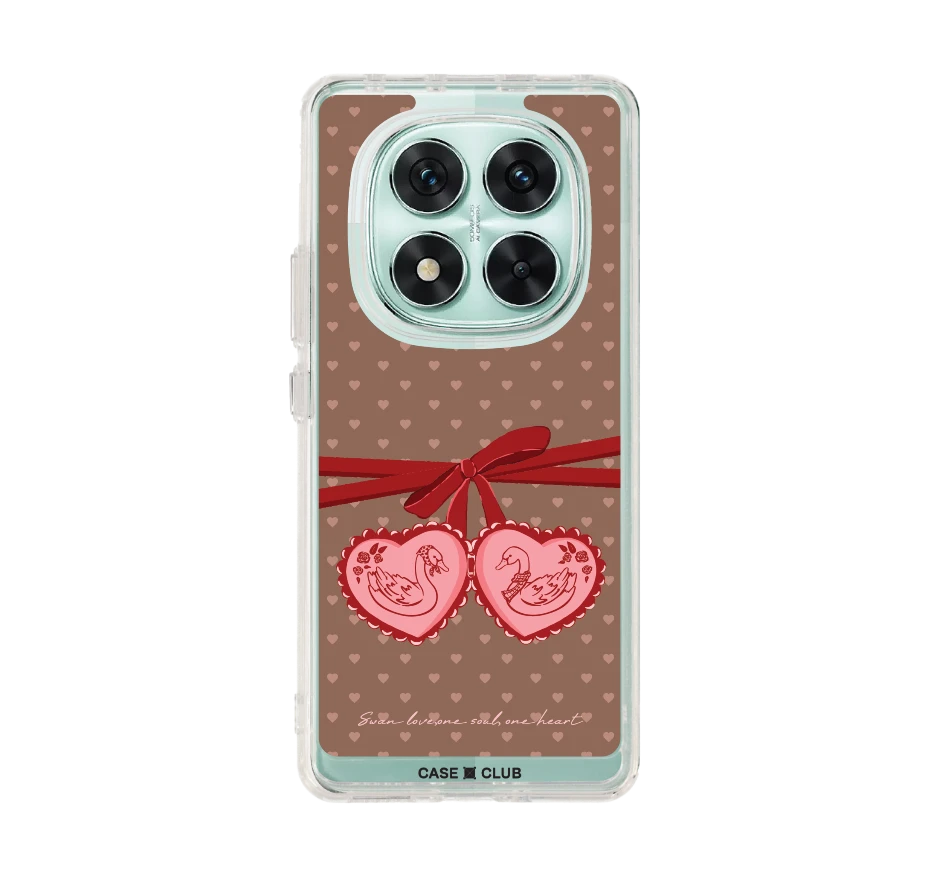 double heart cherry ribbon