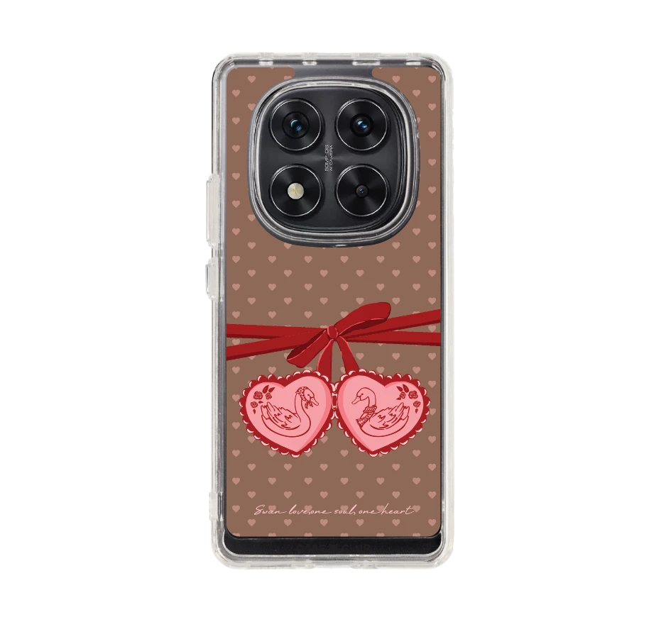 double heart cherry ribbon