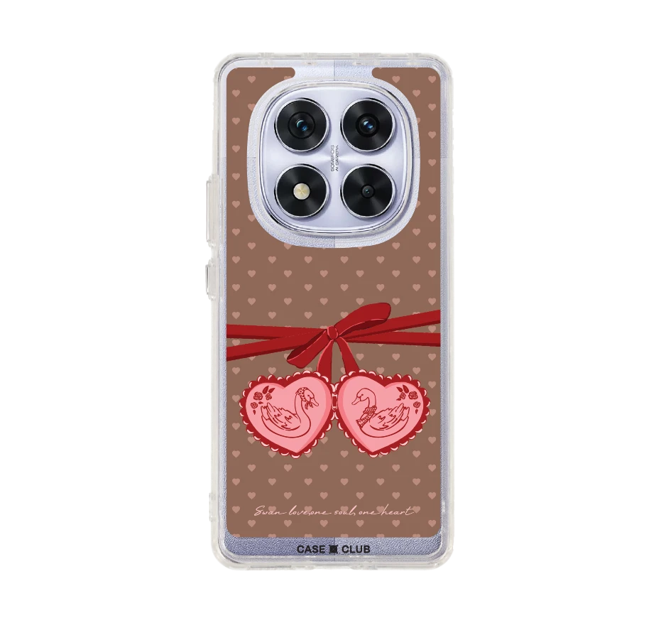 double heart cherry ribbon