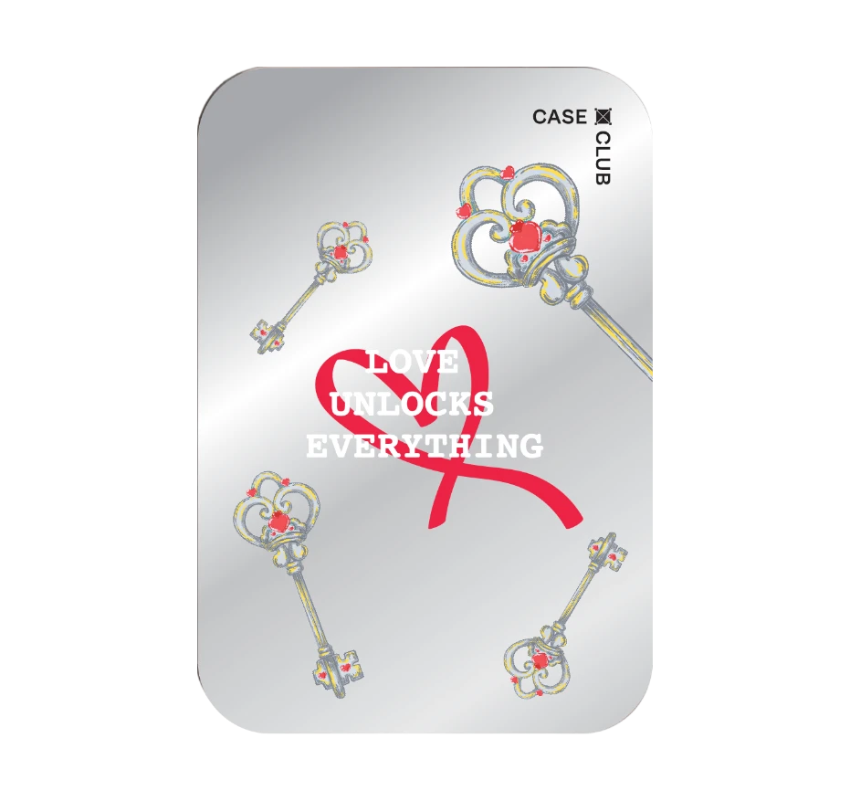 pink striped love key