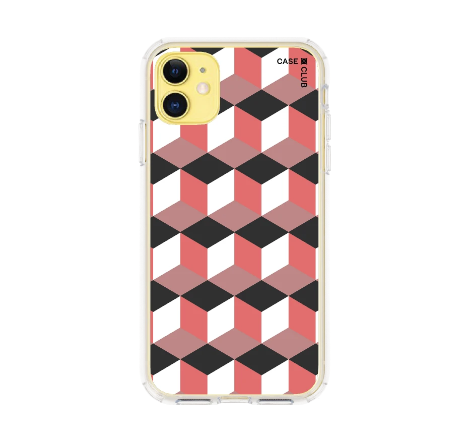 กล่องเรขาคณิตสีทับทิม