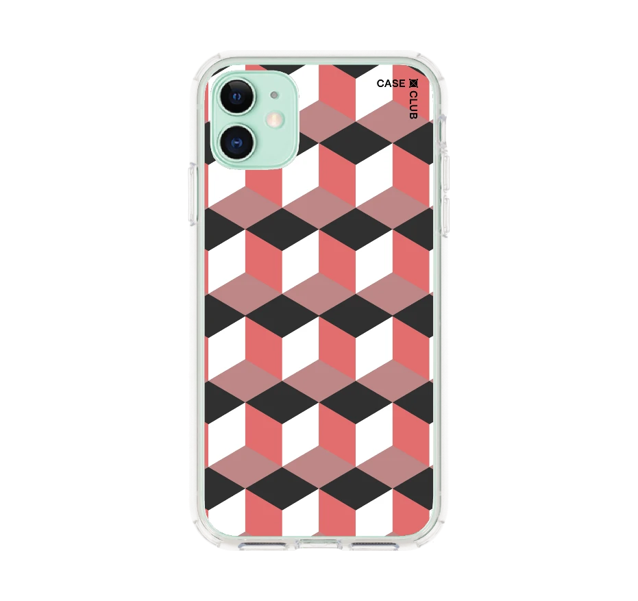 กล่องเรขาคณิตสีทับทิม