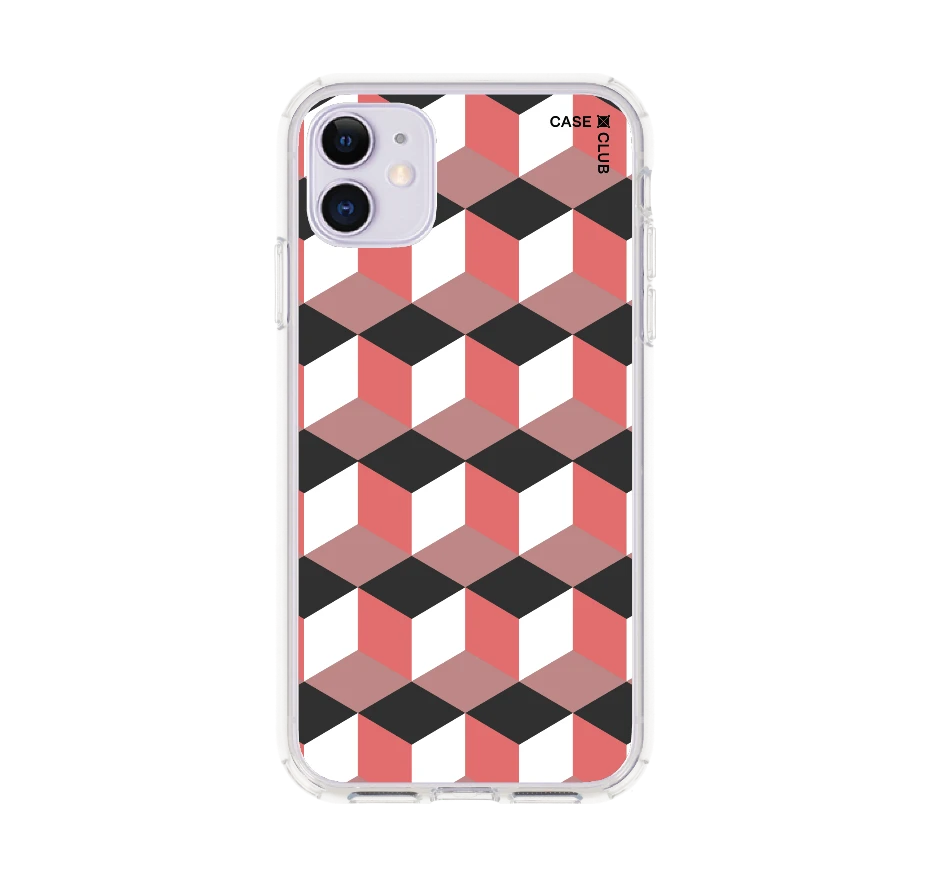 กล่องเรขาคณิตสีทับทิม