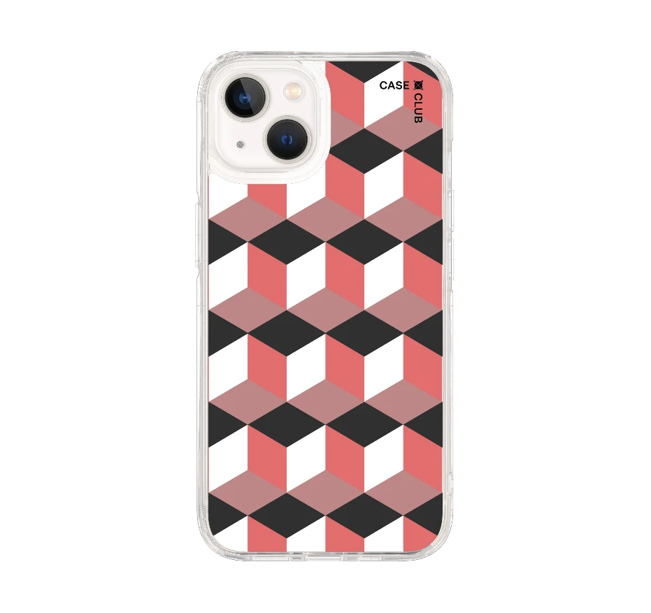 กล่องเรขาคณิตสีทับทิม