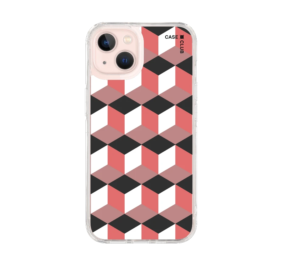 กล่องเรขาคณิตสีทับทิม