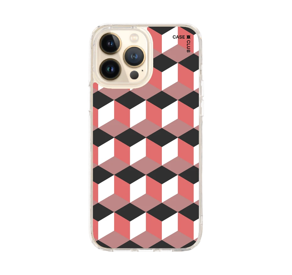 กล่องเรขาคณิตสีทับทิม