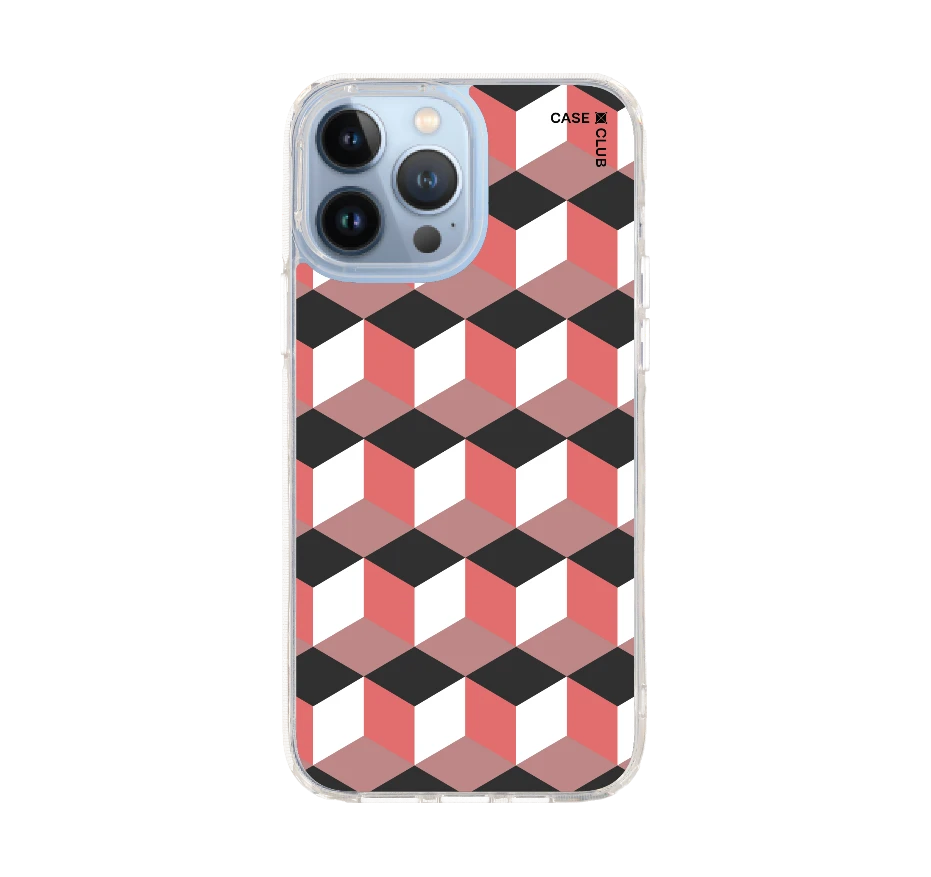 กล่องเรขาคณิตสีทับทิม