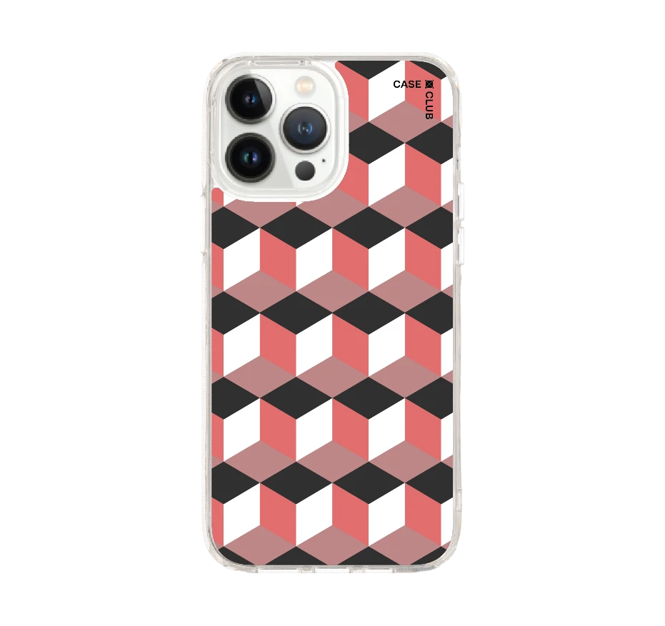 กล่องเรขาคณิตสีทับทิม