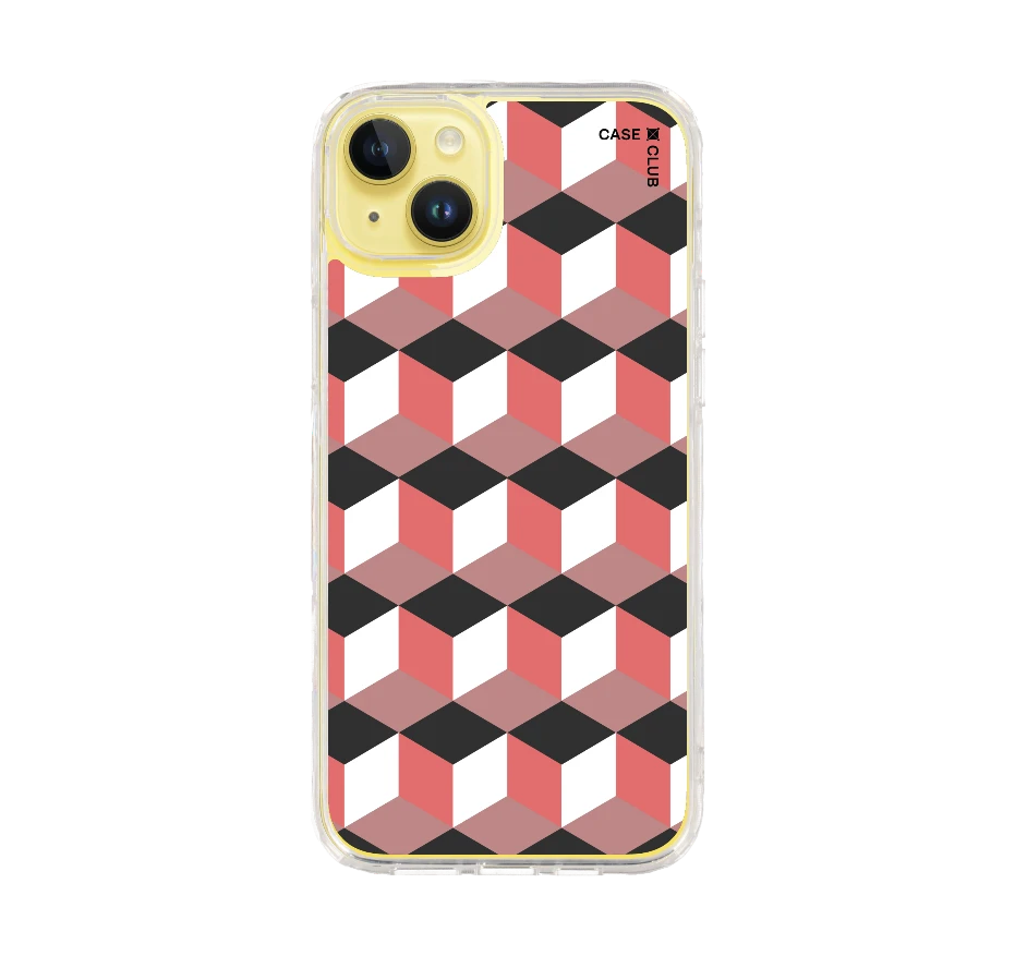 กล่องเรขาคณิตสีทับทิม