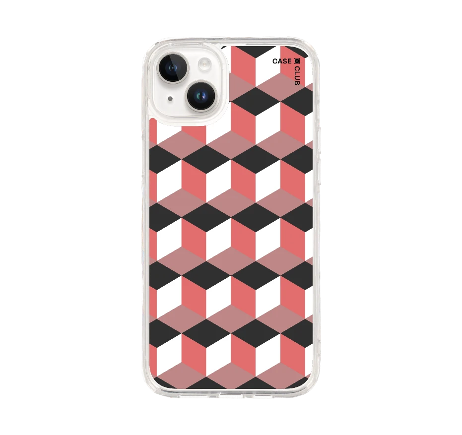 กล่องเรขาคณิตสีทับทิม