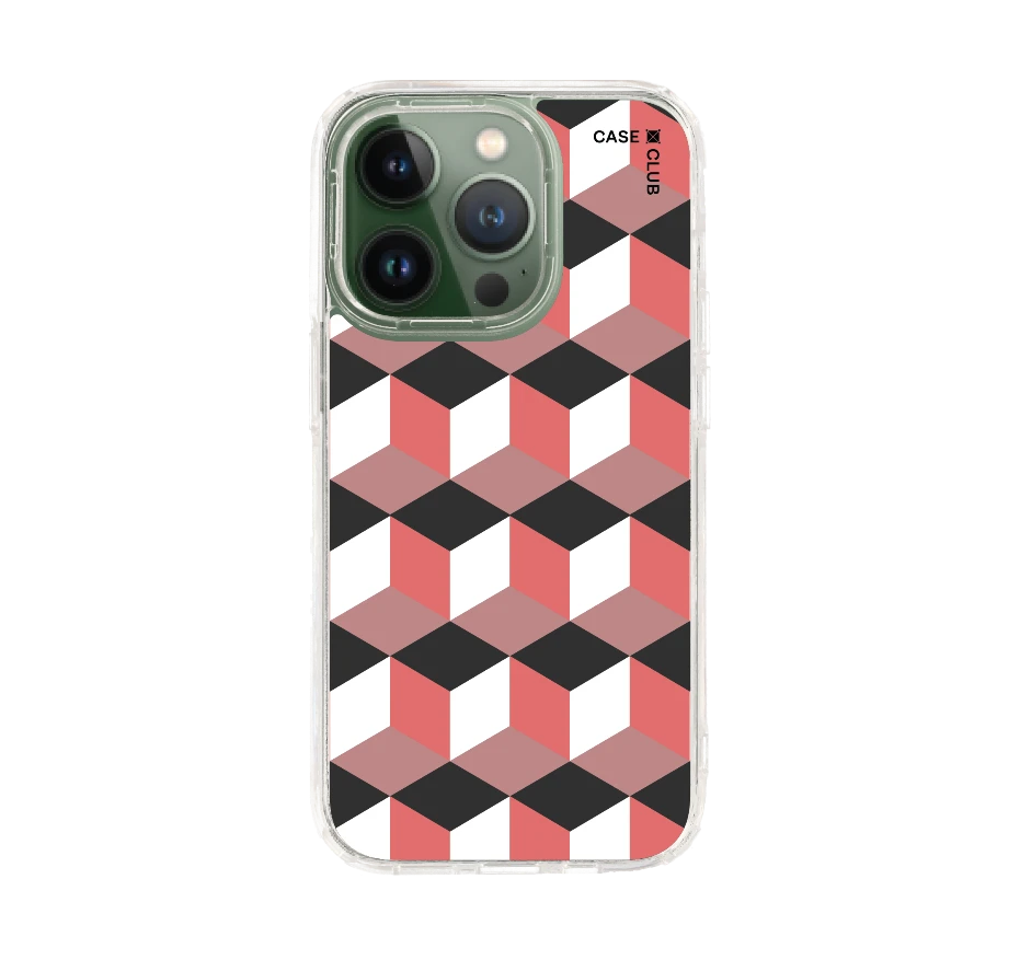 กล่องเรขาคณิตสีทับทิม