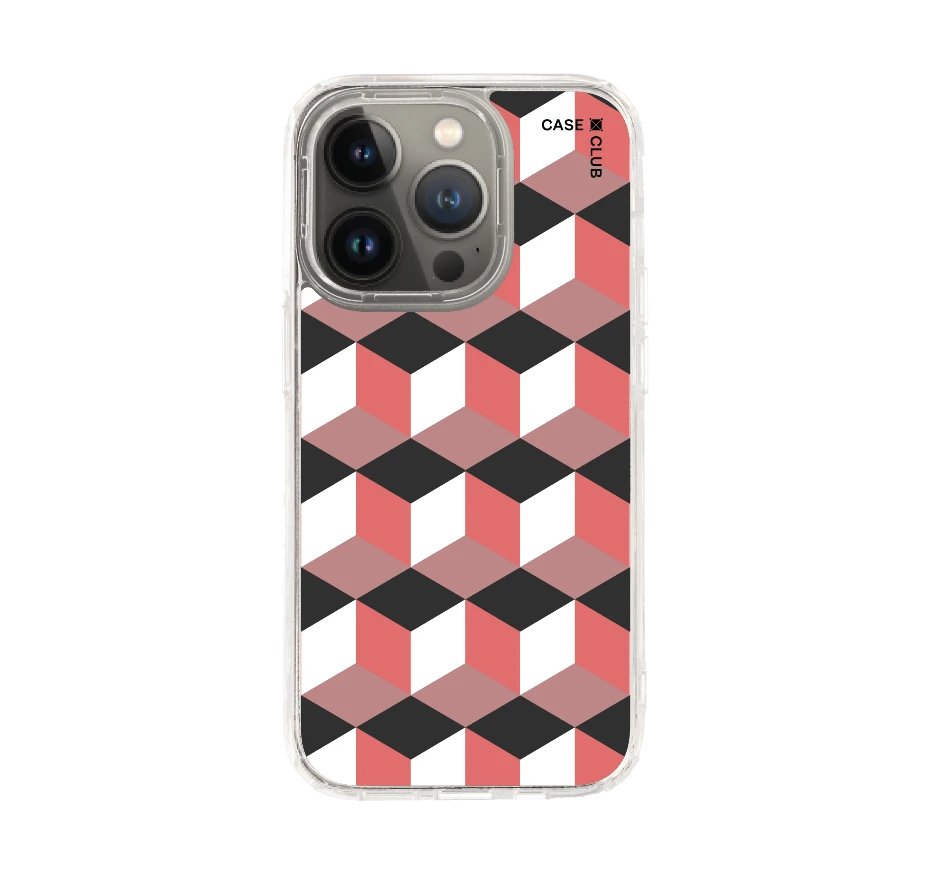 กล่องเรขาคณิตสีทับทิม