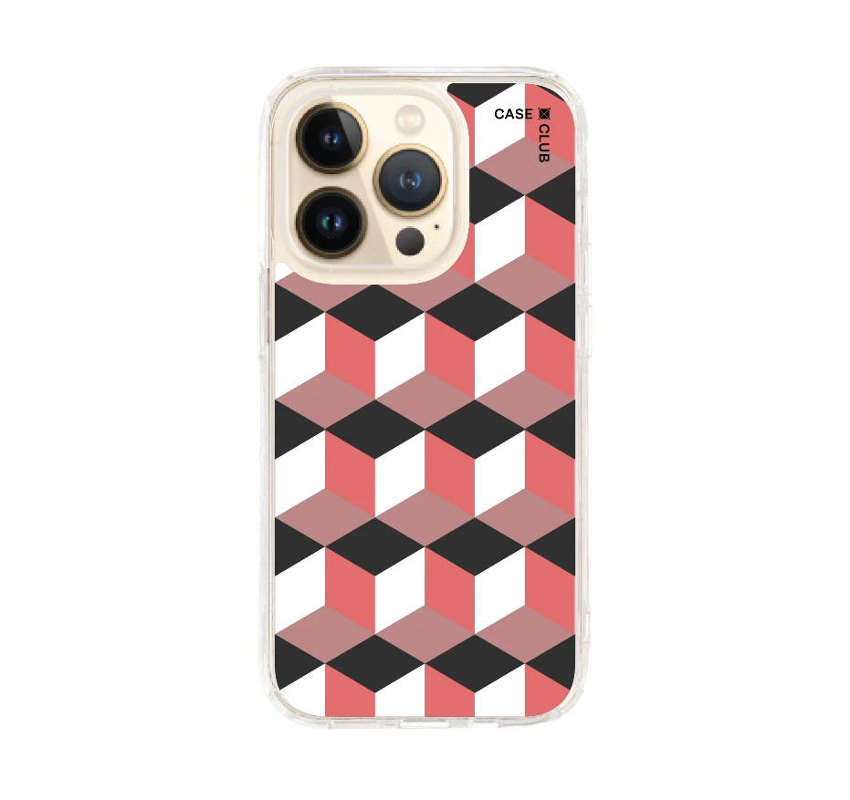 กล่องเรขาคณิตสีทับทิม