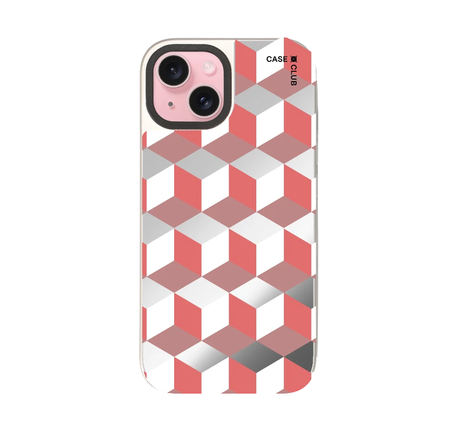 กล่องเรขาคณิตสีทับทิม