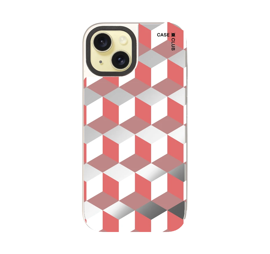 กล่องเรขาคณิตสีทับทิม