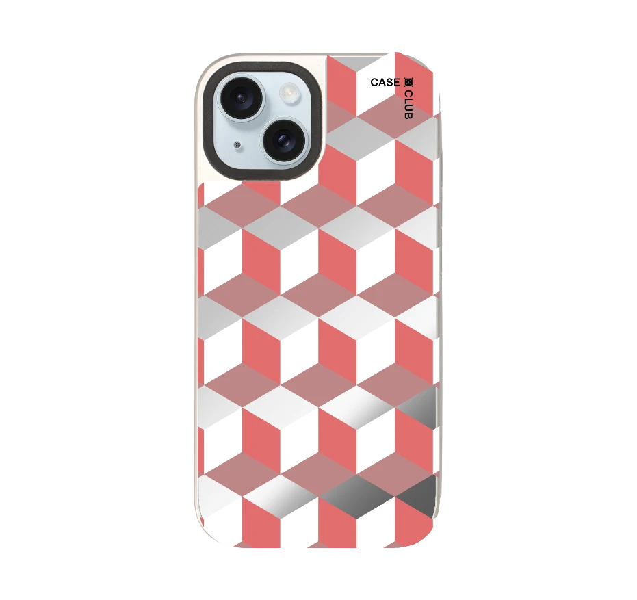 กล่องเรขาคณิตสีทับทิม