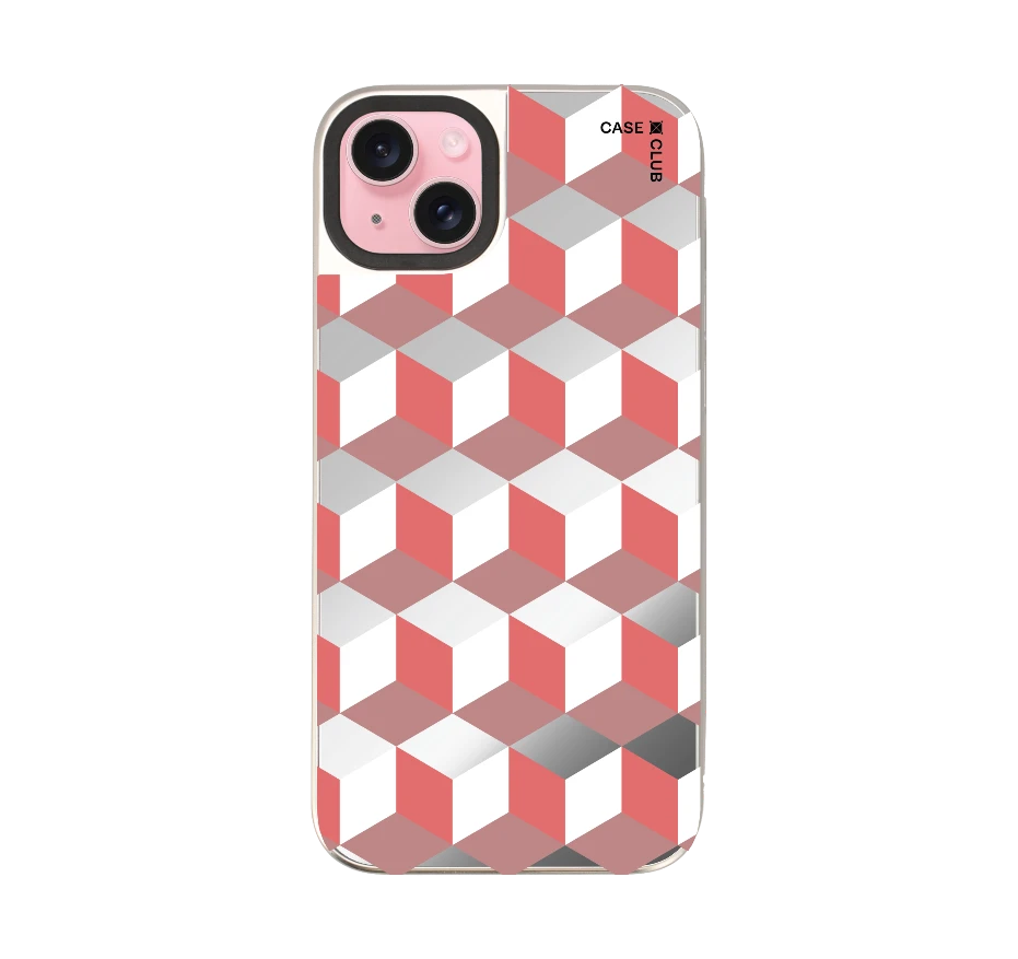 กล่องเรขาคณิตสีทับทิม