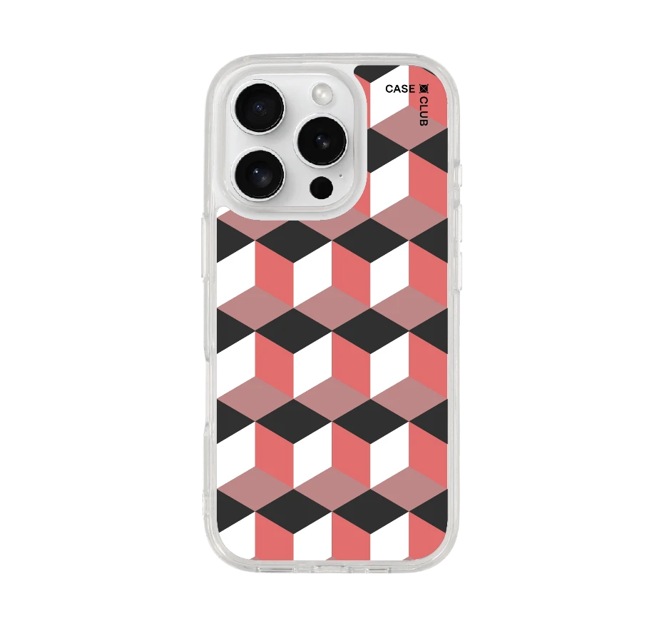 กล่องเรขาคณิตสีทับทิม