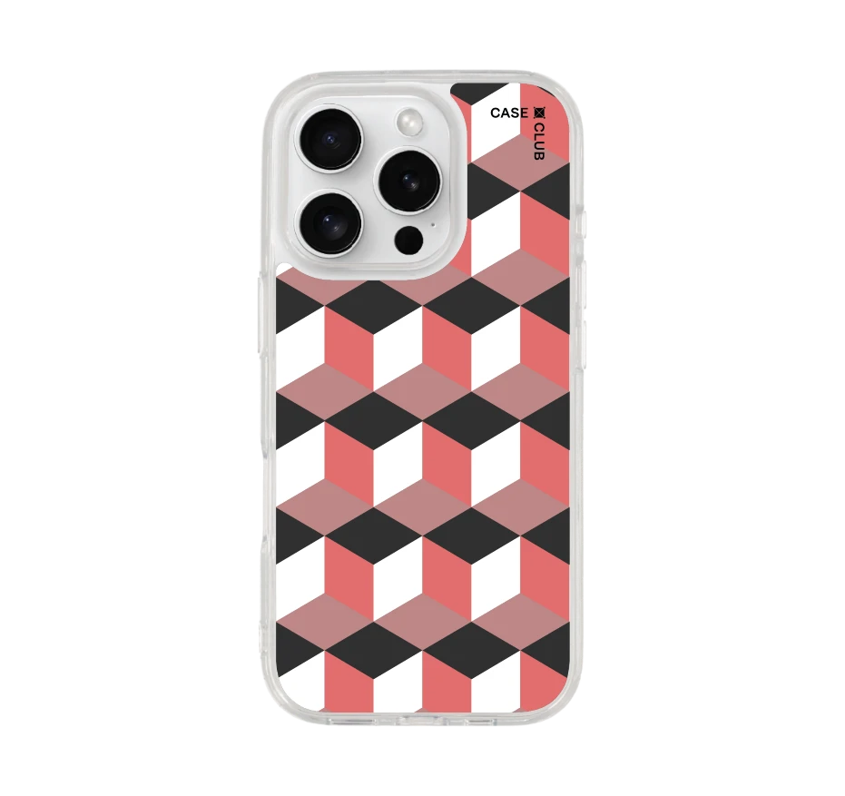 กล่องเรขาคณิตสีทับทิม