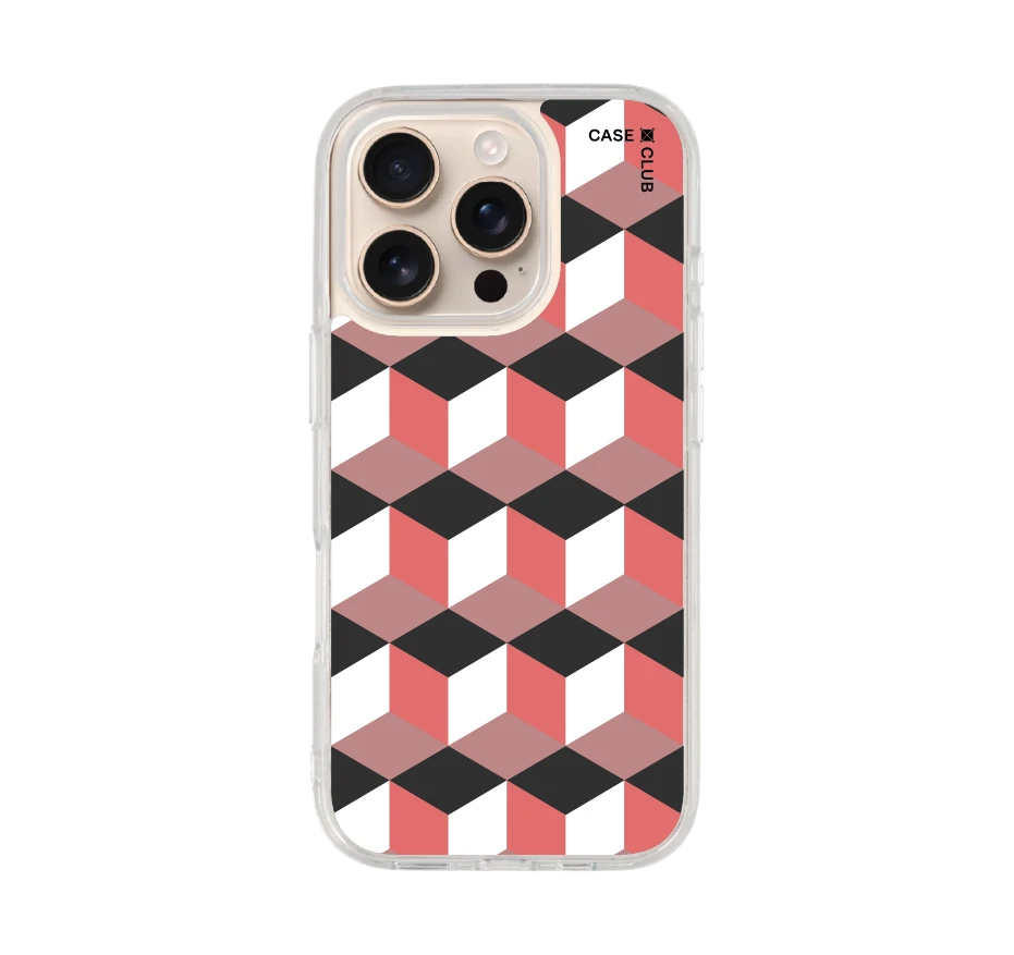 กล่องเรขาคณิตสีทับทิม