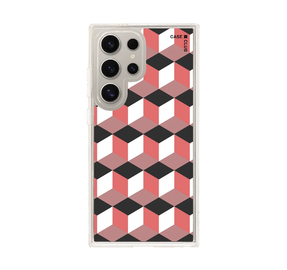 กล่องเรขาคณิตสีทับทิม