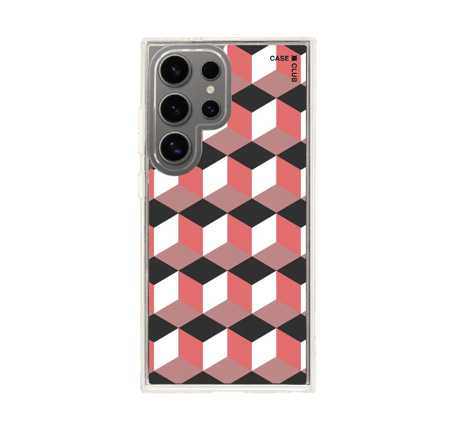 กล่องเรขาคณิตสีทับทิม