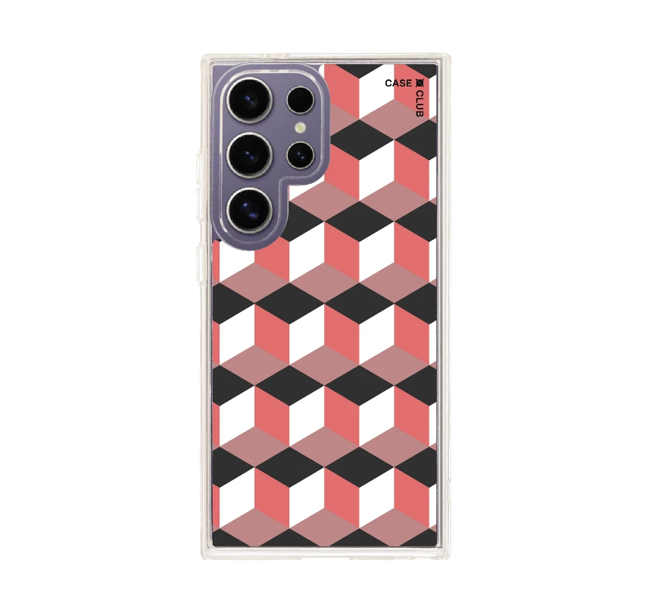 กล่องเรขาคณิตสีทับทิม