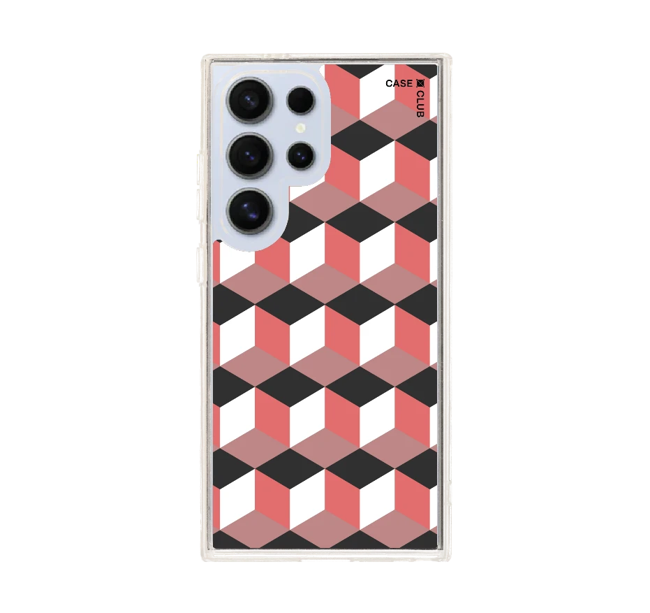 กล่องเรขาคณิตสีทับทิม